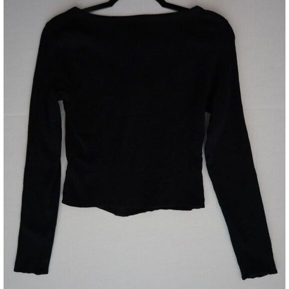 Free People OB1448856 Women's Sz XS Black Time With You Long Sleeve Top - Picture 7 of 7